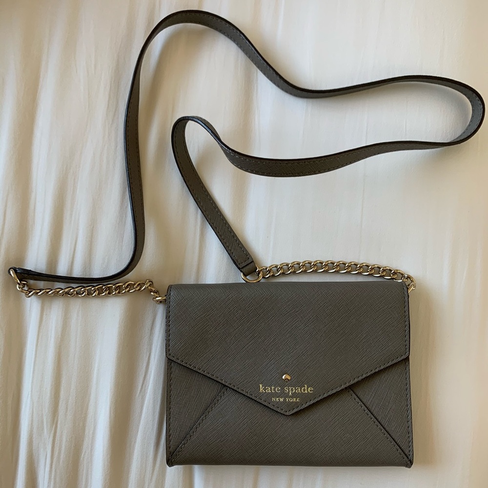 Grey Kate Spade Clutch/ crossbody bag!